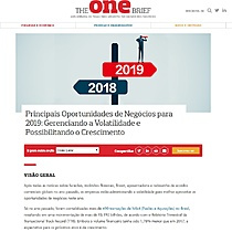 Principais Oportunidades de Negcios para 2019: Gerenciando a Volatilidade e Possibilitando o Crescimento